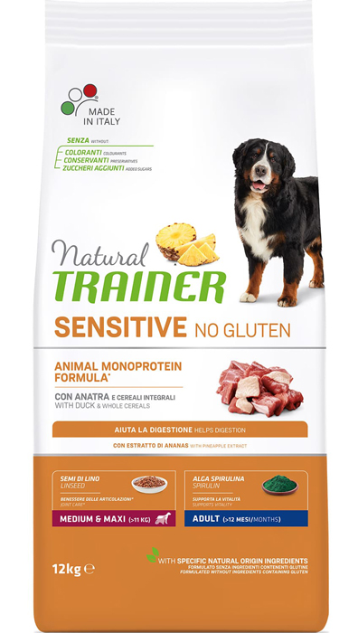 Сухой корм для собак Trainer Sensitive No Gluten Medium&Maxi Adult Duck для крупных и средних пород с уткой 12 кг
Сухой корм для собак Trainer Sensitive No Gluten Medium&Maxi Adult Duck для крупных и средних пород с уткой 12 кг