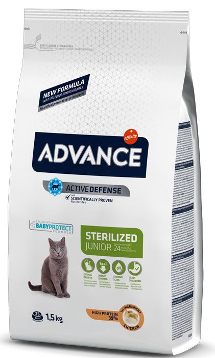 Сухой корм для кошек Advance Young Sterilized для стерилизованных до 2 лет 1,5 кг
Сухой корм для кошек Advance Young Sterilized для стерилизованных до 2 лет 1,5 кг