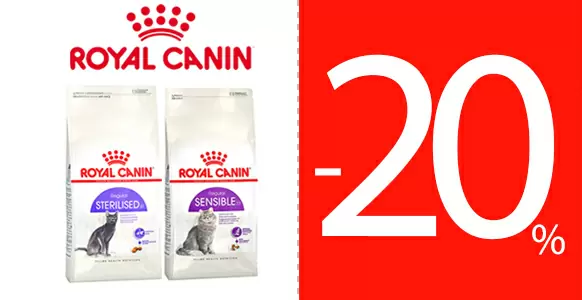 ! Акция окончена! Скидка 20% на Royal Canin! До 30 сентября