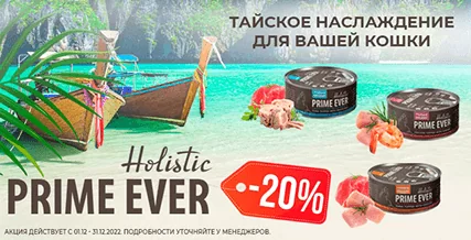 Скидка 20% на корм Prime Ever для кошек!