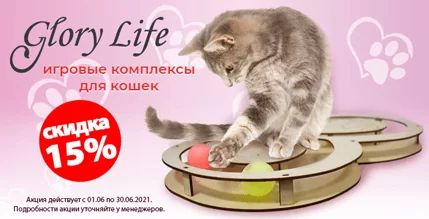 Скидка 15% на игровые комплексы Glory Life!