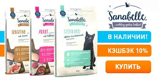 Кэшбэк 10% при покупке корма Sanabelle!