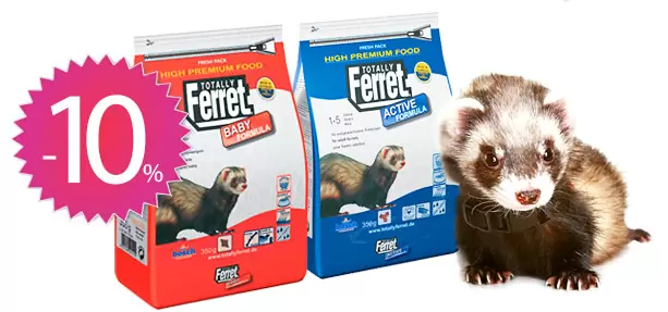 Немецкий корм для хорьков Totally Ferret со скидкой 10%!