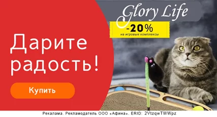 Скидка 20% на игровые комплексы Glory Life