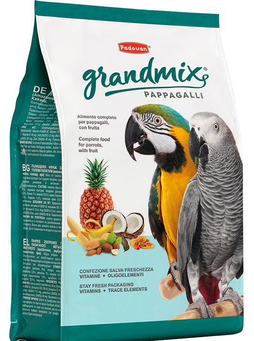 Сухой корм для попугаев Padovan Grandmix Pappagalli комплексный 2 кг 1425₽