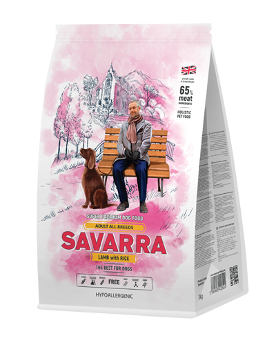 

Сухой корм для собак Savarra Adult Lamb гиппоаллергенный 12 кг