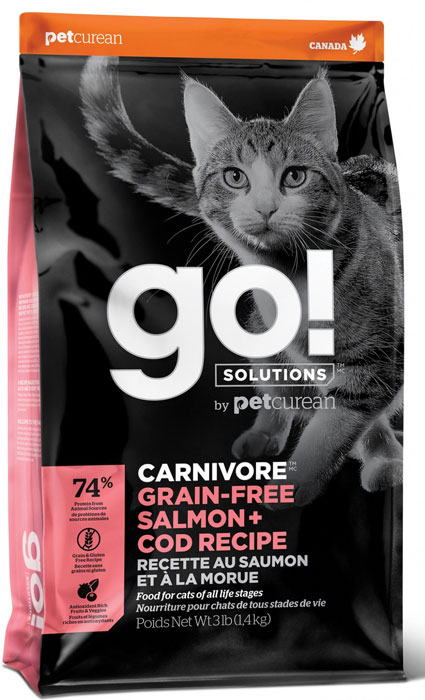 

Сухой корм для кошек Go! Carnivore GF Salmon + Cod Recipe 3,63 кг