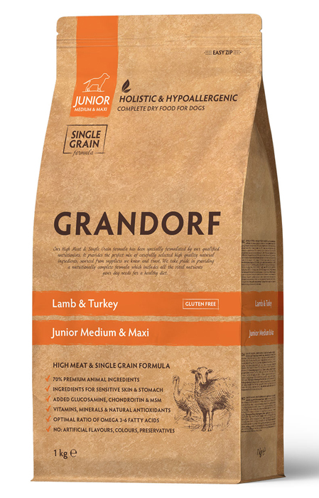 Сухой корм для собак Grandorf Junior Lamb Turkey 3 кг 3900₽