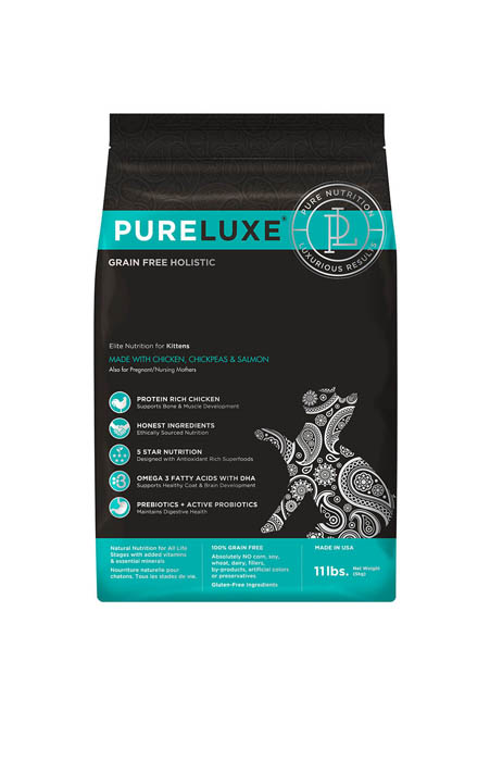 Сухой корм для котят PureLux Elite Nutrition for kitten wits chicken, chickpeas & salmon с курицей, нутом и лососем 1,5 кг