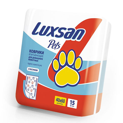 Подстилка впитывающая Luxsan Premium коврики 40x60 см 15 шт.