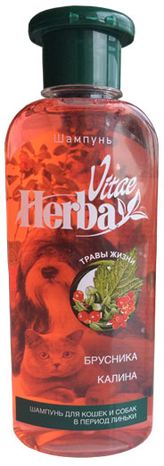 Шампунь для кошек и собак Herba Vitae для линяющих 250 мл 163₽
