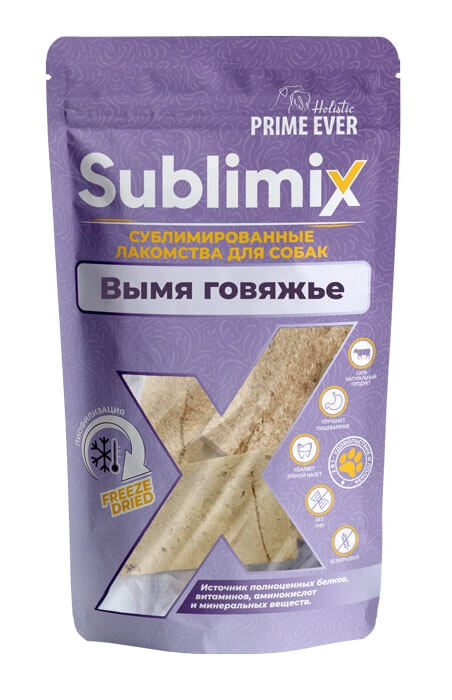 Лакомство для собак Prime Ever Sublimix Вымя говяжье 006 кг 288₽