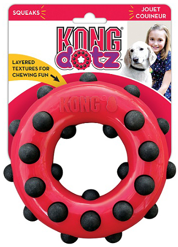 

Жевательная игрушка для собак Kong Dotz кольцо малое 9 см