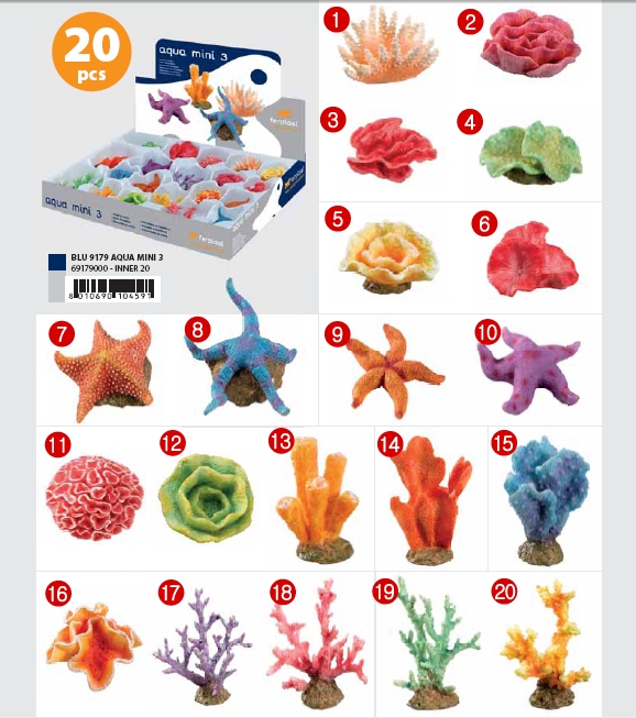 Декорация Ferplast Кораллы Декоративные в ассортименте BLU 9179 35x7x65 298₽