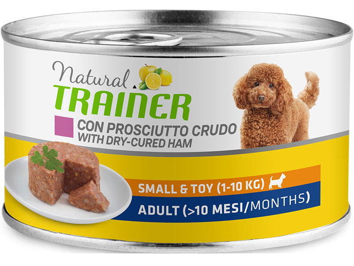 

Влажный корм для собак Trainer Natural Small & Toy with dry-cured ham 0,15 кг
