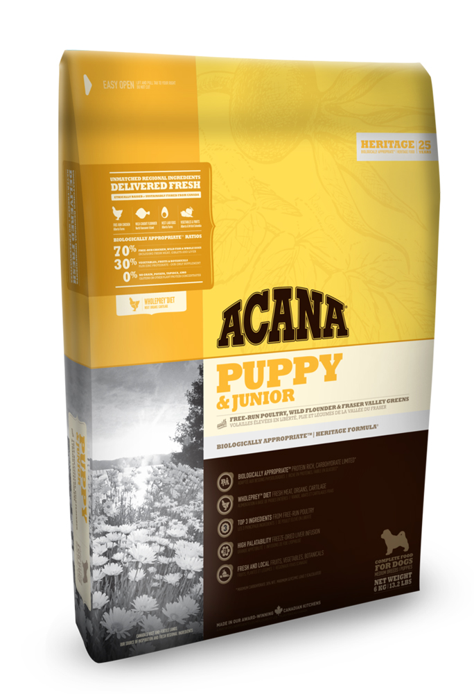 

Сухой корм для щенков Acana Heritage Puppy&Junior 0,34 кг