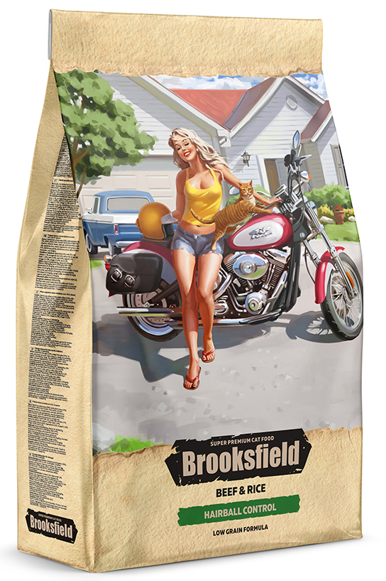 

Сухой корм для кошек Brooksfield Adult Cat Hairball Control Beef препятствующий образованию комочков шерсти в желудке 2 кг