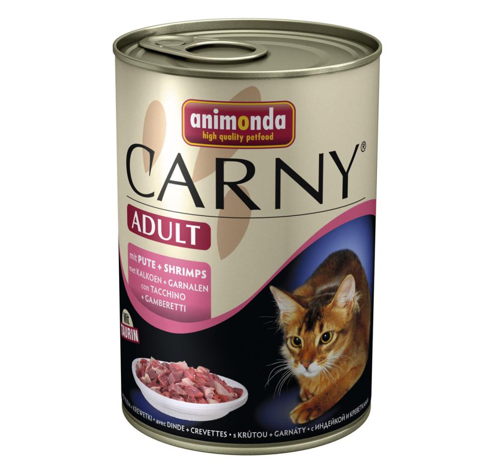 

Влажный корм для кошек Animonda Carny Adult Turkey and Shrimps 0,4 кг