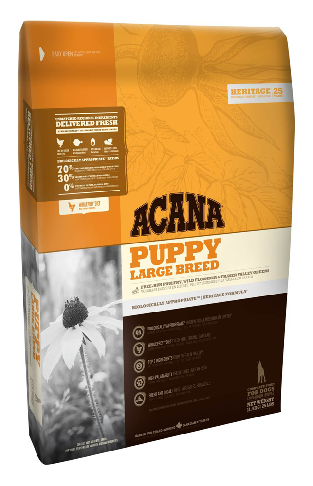 

Сухой корм для щенков Acana Heritage Puppy Large Breed 11,4 кг