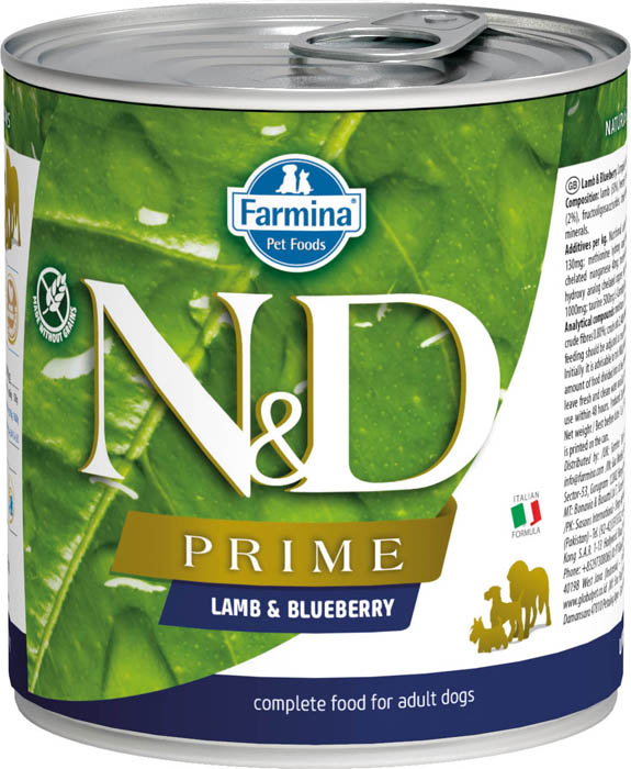 Влажный корм для собак Farmina N & D Dog Prime Lamb & Blueberry с ягненком и черникой 0,285 кг