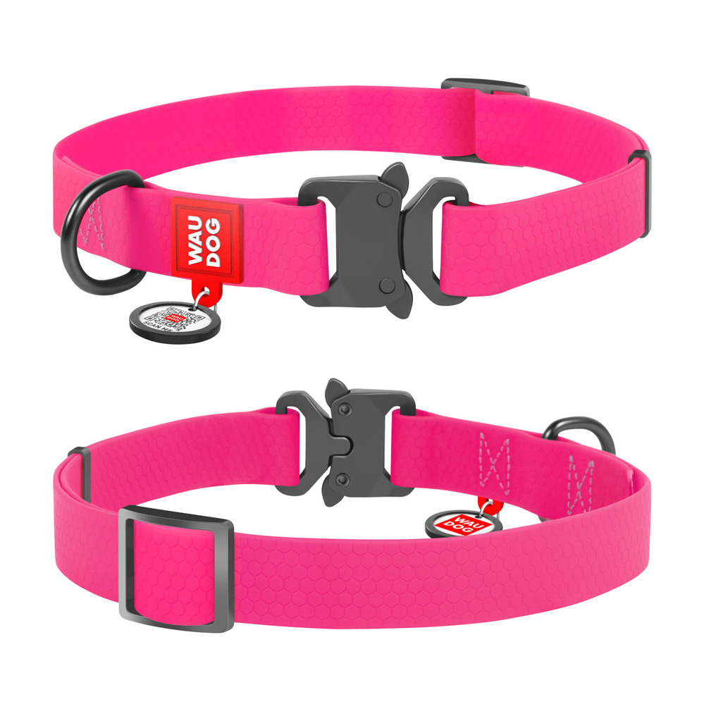 

Ошейник Waudog водостойкий Waterproof c QR-паспортом металлическая пряжка-фастекс размер M collartex 24-40x2 см