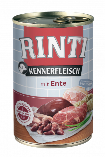 

Влажный корм для собак Rinti Kennerfleisch с уткой 0,4 кг