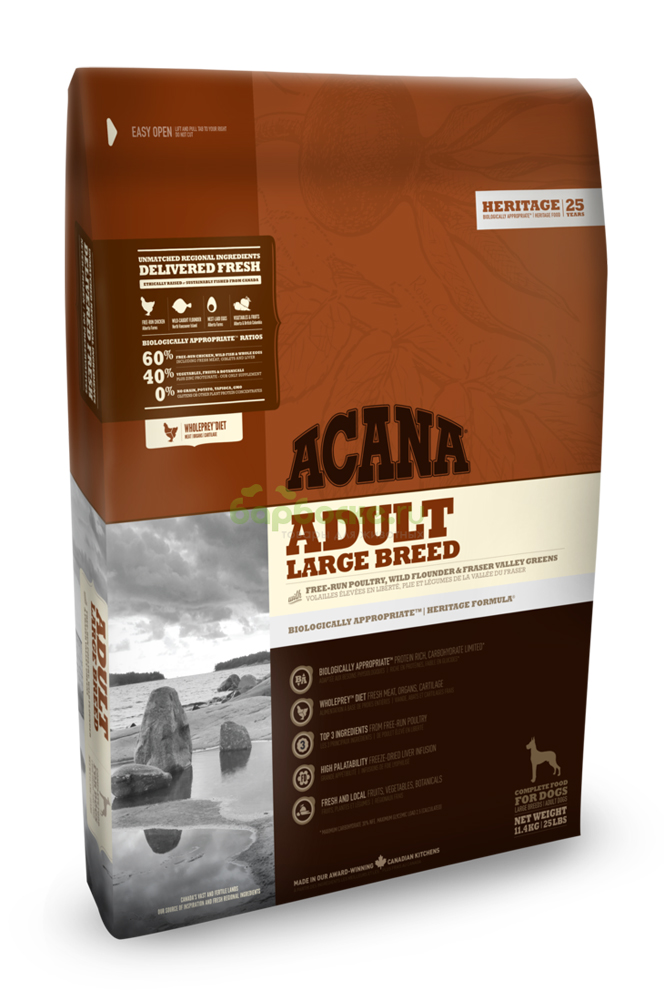 

Сухой корм для собак Acana Heritage Adult Large Breed 11,4 кг