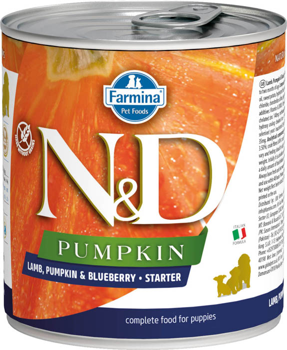 Влажный корм для собак Farmina N & D Lamb & Pumpkin & Blueb Starter с ягненком, черникой и тыквой 0,285 кг