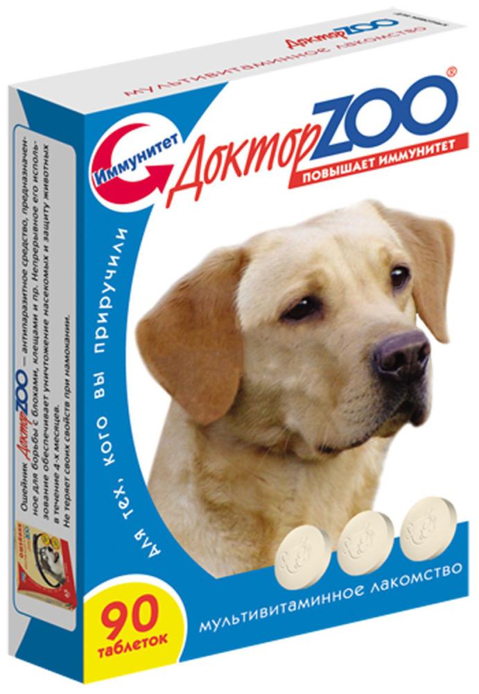 Витаминно-минеральная добавка для собак Doctor Zoo со вкусом морских водорослей таблетки 90 таб.