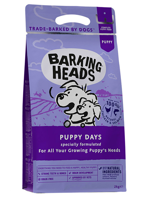 

Сухой корм для щенков Barking Heads беззерновой с лососем и курицей "Щенячьи деньки" 2 кг