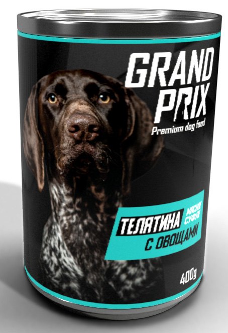 Влажный корм для собак Grand Prix нежное суфле с  телятиной и овощами 0,4 кг 