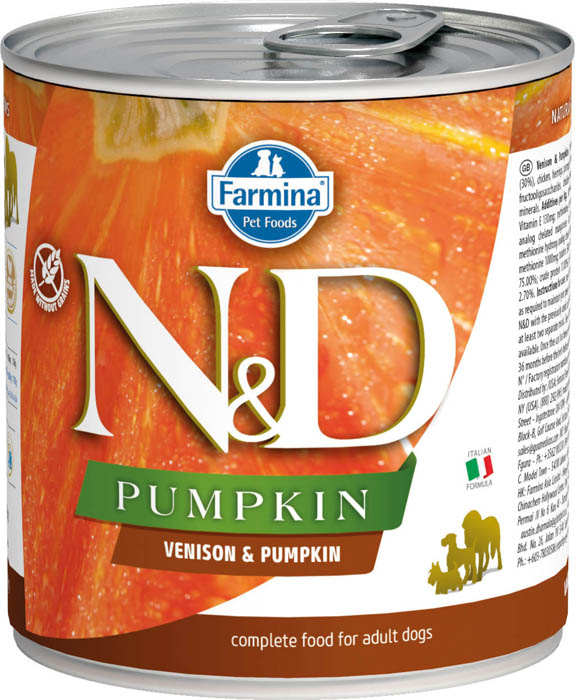 

Влажный корм для собак Farmina N & D Venison & Pumpkin с олениной и тыквой 0,285 кг