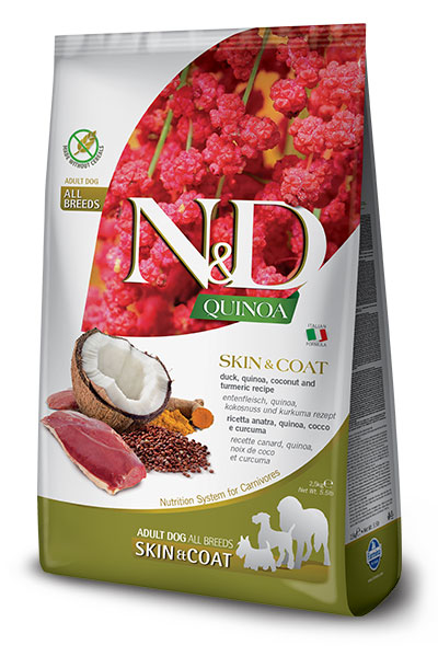 

Сухой корм для собак Farmina N&D Quinoa Skin & Coat беззерновой с уткой и киноа 7 кг
