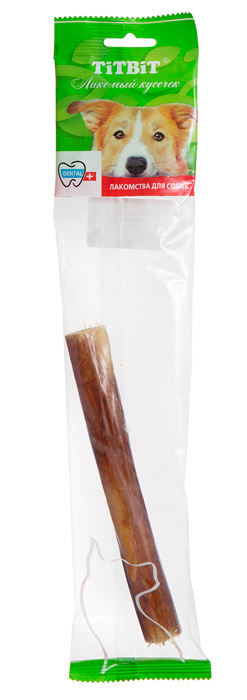 Лакомство для собак Titbit Пищевод говяжий большой - мягкая упаковка 0015 кг 98₽