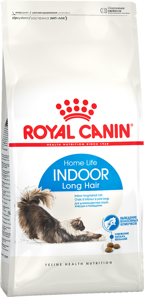 Сухой корм для кошек Royal Canin Indoor Long Hair 35 0,4 кг, размер всех пород - фото 1