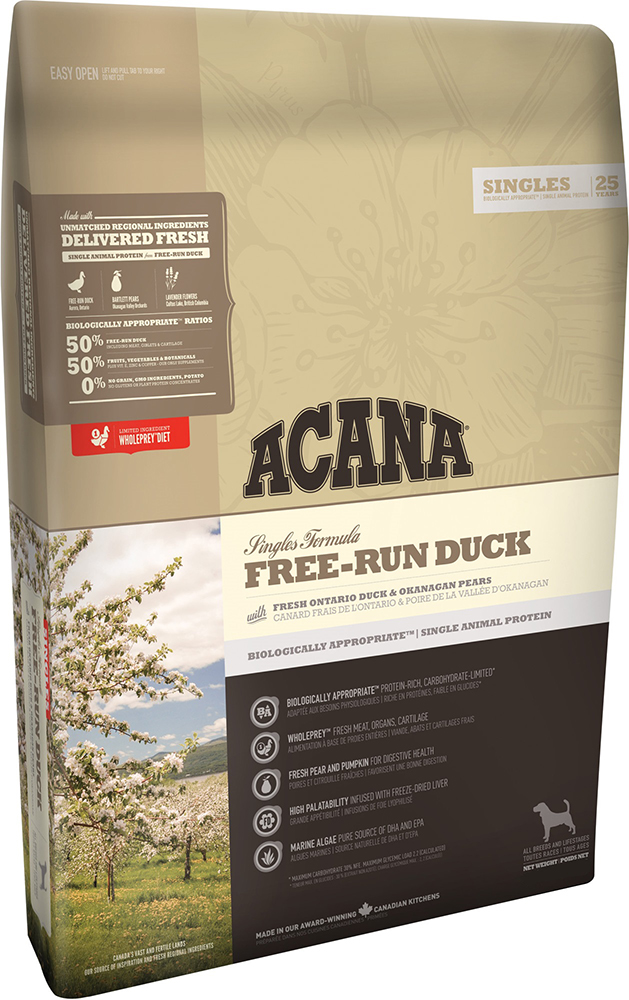 

Сухой корм для собак Acana Singles Dog Free-Run Duck 6 кг