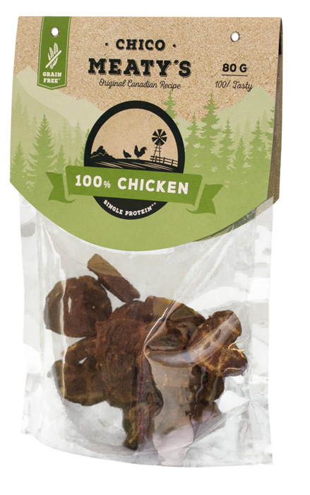 

Лакомство для собак Chicopee Meaty’s Chicken беззерновое с курицей 0,08 кг