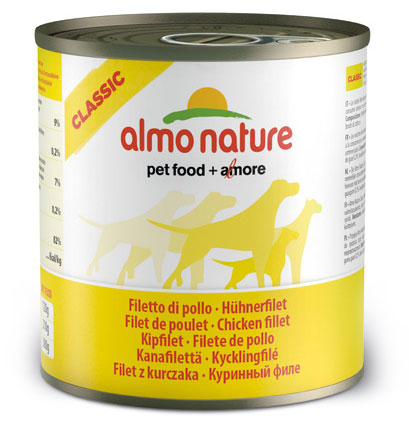 

Влажный корм для собак Almo Nature Classic Chicken Fillet 0,28 кг