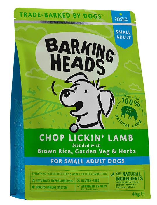 

Сухой корм для собак Barking Heads для малых пород с ягненком и рисом "Мечты о ягненке" 4 кг
