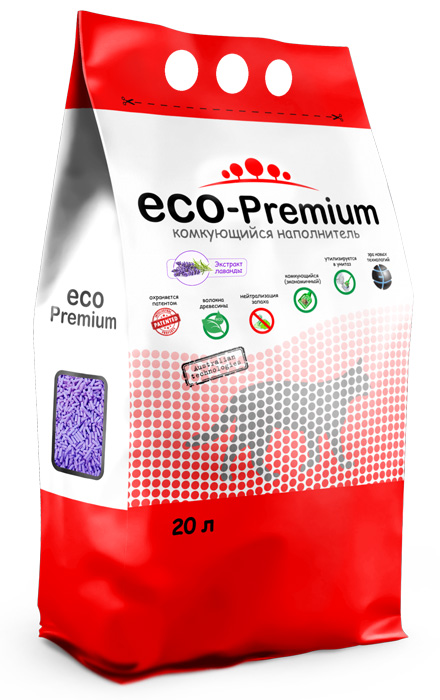 

Наполнитель ECO Premium Лаванда комкующийся древесный лаванда 7,6кг 20 л