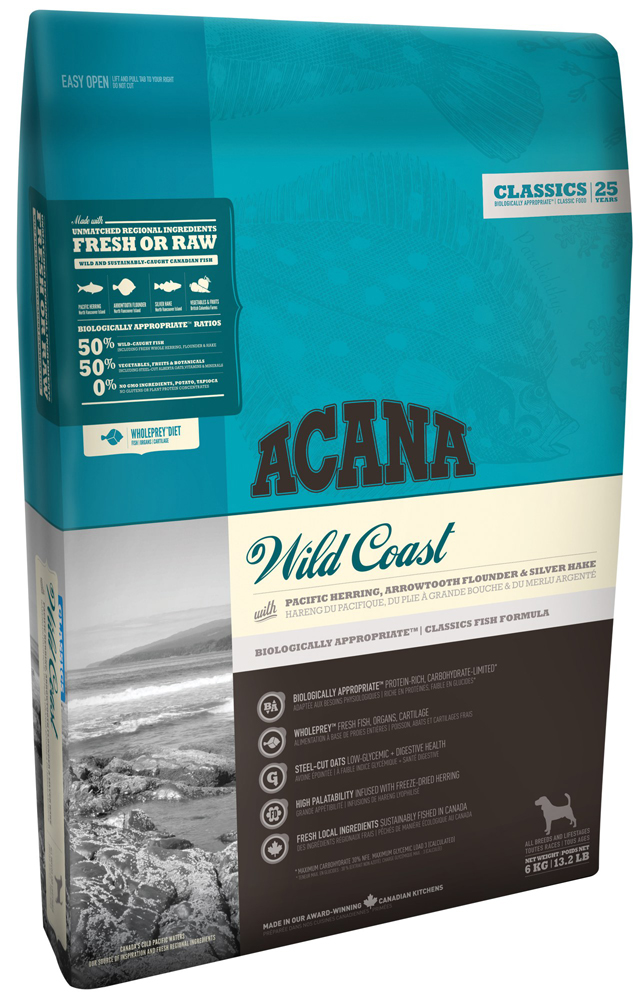 

Сухой корм для собак Acana Wild Coast Classics Dog 17 кг
