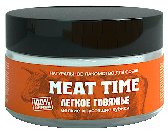 

Лакомство для собак Meat time Легкое говяжье Хрустящие кубики мелкие 0,03 кг
