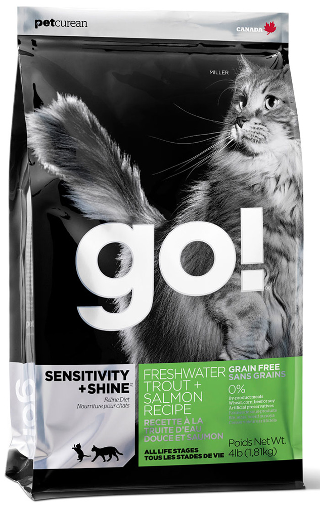 

Сухой корм для кошек Go! Sensitivity + Shine Trout&Salmon Cat Recipe Grain Free 1,8 кг