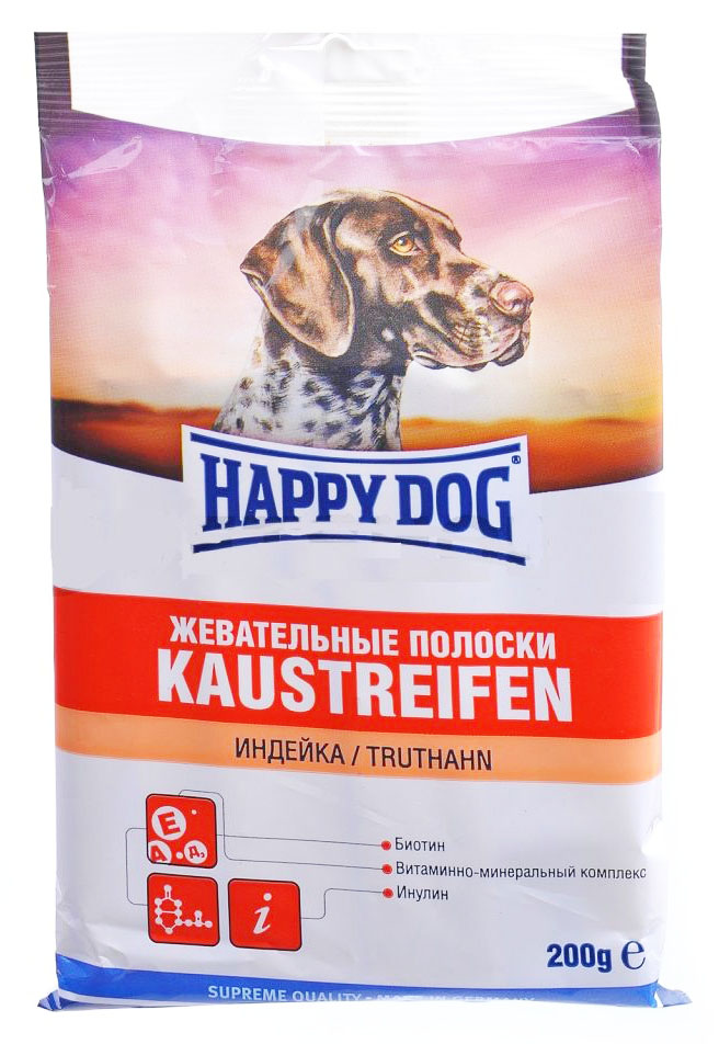 

Лакомство для собак Happy Dog Kaustreifen с индейкой 0,2 кг