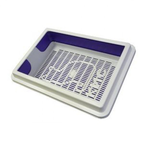 Лоток открытый Zooexpress Туалет с решеткой и бортом для кошек цветной 27х40х8 см 370₽