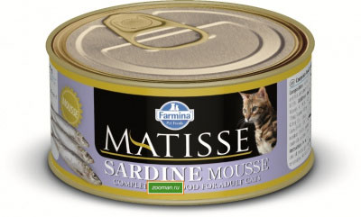 

Влажный корм для кошек Farmina Matisse Mousse мусс с сардинами 0,085 кг