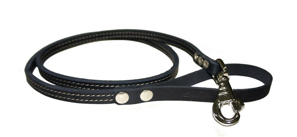 Поводок Аркон без коллекции Поводок чёрный кожа 140x11 длина 140 см 384₽