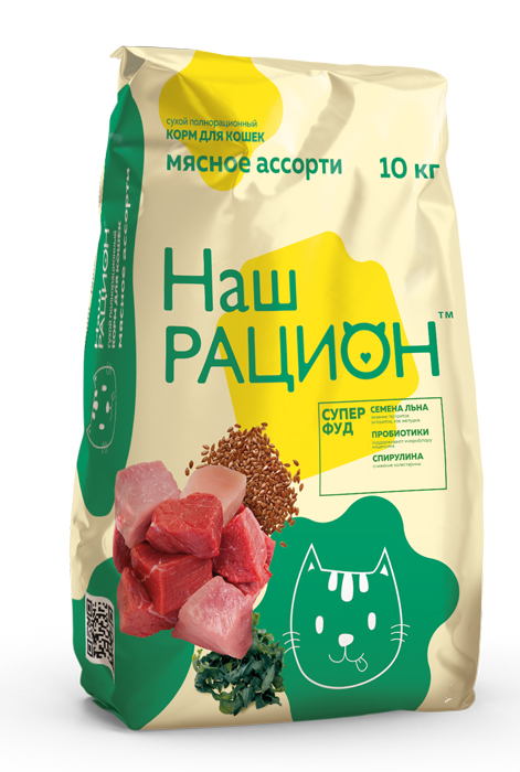 

Сухой корм для кошек Наш Рацион Мясное ассорти 10 кг