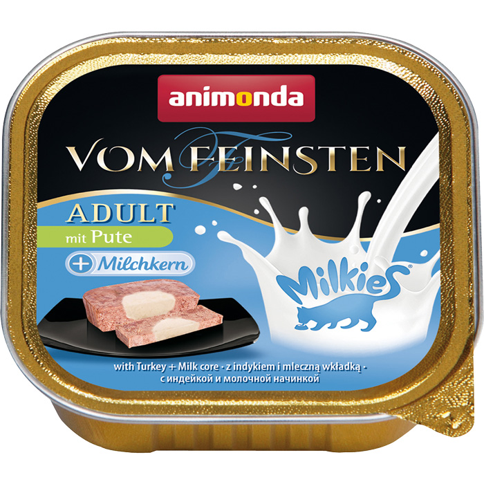 

Влажный корм для кошек Animonda Vom Feinsten + Milkies с индейкой и молочной начинкой 0,1 кг