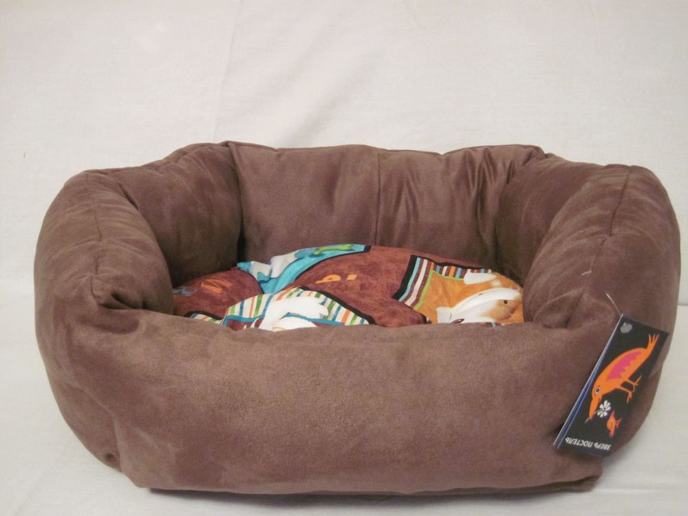 Лежанка для собак Зверьпостель Линия Комби с бортиком цветной 45x35